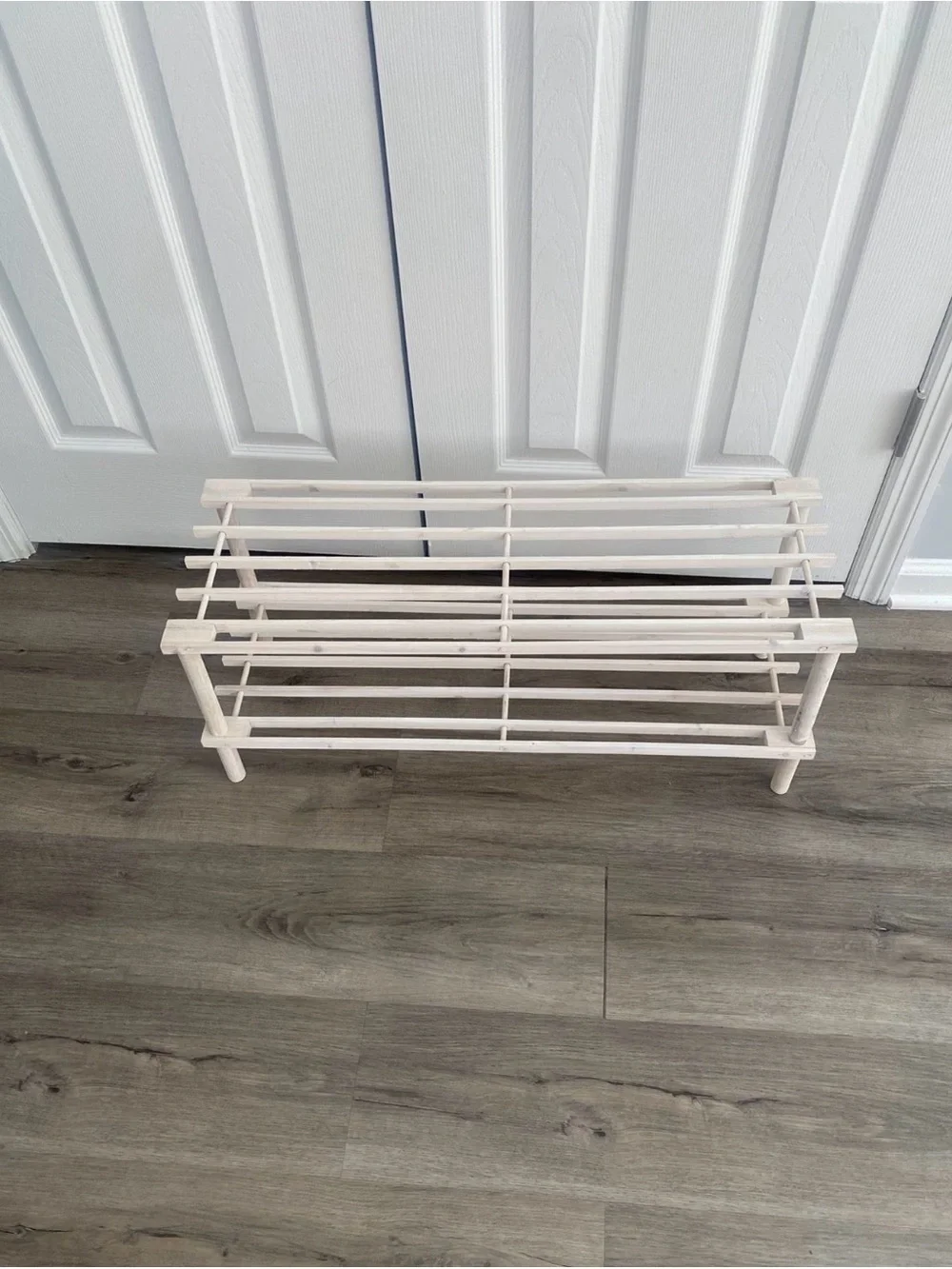 Wooden 2-Tier Shoe Rack Bench - Home Storage & Organization